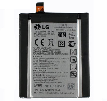 باتری گوشی موبایل ال جی LG G2 D802 کد فنی BL-T7 ظرفیت 3000 mAh با ضمانت بادکردگی