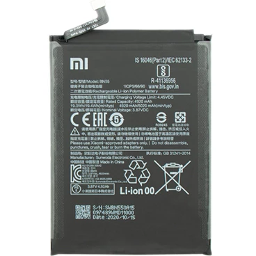 باتری گوشی موبایل شیائومی XIAOMI Redmi Note 9S کد فنی BN55 ظرفیت 4920 mAh با ضمانت بادکردگی